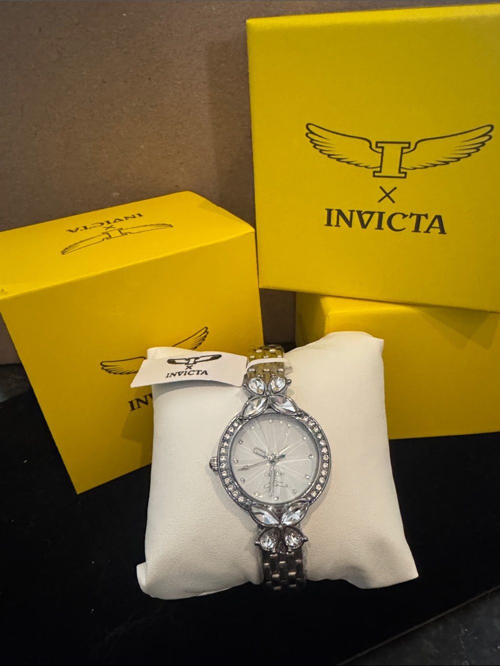 Invicta Silver-Tone Women's Crystal Accent Watch